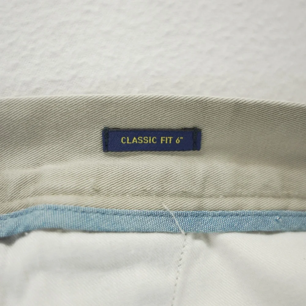 Polo Ralph Lauren Mens Classic Fit 6 Inch Chino Shorts Khaki Tan Size 40 Cotton
